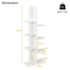 7 Tier Bookshelf Display Bookcase Tree Shaped Storage Rack Shelves Plant Stand