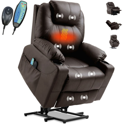 Power Lift Recliner Chair Electric 8 Point Heat Massage Chair Sofa Armchair Home