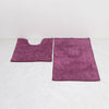 2 Piece Loop Bath Mat Ultra Soft Bathroom Rug Anti Slip Toilet Rug Pedestal Set