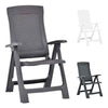 2x Garden Reclining Chairs Plastic Outdoor Dining Chair Multi Colours