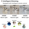 52" Ceiling Fan Light Crystal Chandelier Lamp 5 Blades With Remote Control