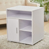 Mobile Home Office Filing Cabinet Printer Stand Unit 360 Degree Casters w/ Door