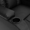 OSCAR LEATHER RECLINER w DRINK HOLDERS ARMCHAIR SOFA CHAIR RECLINING CINEMA