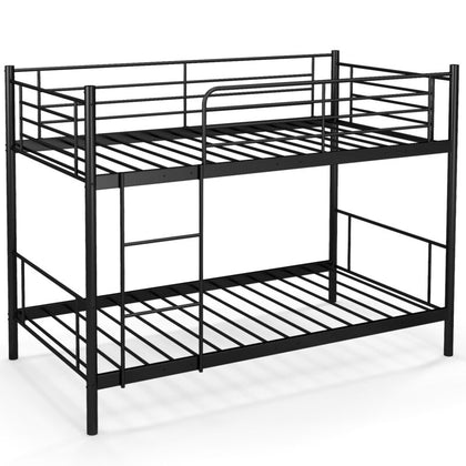 3FT Metal Bunk Bed Single over Single Loft Bed Frame W/ Ladder Safety Guardrail