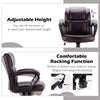 PU Leather Office Chair Modern Executive Chair Ergonomic Mid Back Computer Desk