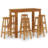 7 Piece Garden Bar Set Solid Wood Acacia Q0N4