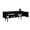 Modern TV Cabinet Led Light White High Gloss Stand Unit 110CM for Living Room UK