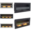 Bio Ethanol Steel Glass Fire Fireplace Biofire Wall Mounted/Recessed Home Burner