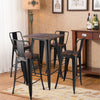 2/4 Seater Industrial Dining Table Tall Breakfast Bar Kitchen Metal Chair Stools