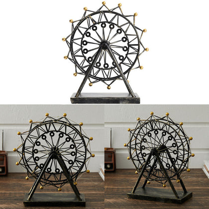 Desktop Rotating Metal Ferris Wheel Ornament LED Sky Wheel Windmill Night Light