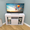 RGB LED Corner TV Unit Stand Cabinet Light Modern White High Gloss Doors & Matt