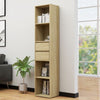 Rustic Tall Cabinet Shelf Bookcase Book Storage Free Standing Shelves Bookshelf