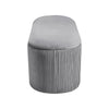Oval Ottoman Stool Bench Storage Box Pouffe Seat Blanket Bedding Toy Chest Chair