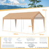10 x 20 FT Portable Garage Tent Carport Steel Frame Car Canopy Tent Shelter