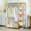 Bamboo Coats Clothes Hanging Rack Corner Minimalism Wardrobe Clothset Organizer