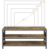 TV Stand TV Console Table with Storage Shelves Rustic TV Cabinet for Living Room