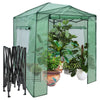 Zippered Roll-up Doors Walk-in Gardening Greenhouse w/ Observation Windows