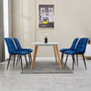 Pair Padded Blue Velvet Dining Chairs Kitchen Chairs Modern Furniture CLIPOP
