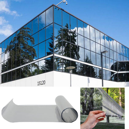 PET Glass Film Window One Way Mirror Sticker Solar Tint Insulate Reflect Privacy