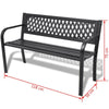 Antique-design Garden Metal Bench Seat Outdoor Decorative Cast Iron Park Chairs