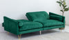 Velvet Sofa Bed Living Room Furniture 2 seater sofa bed with 2 bolister cushions