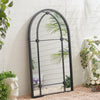 Large Window Garden Mirror Wall Mounted Metal Frame Indoor Outdoor Floral Decor