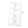 5 Tier Wood Corner Shelf Stand Wood Display Storage Rack Home Furniture White