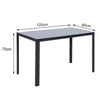 Tempered Glass Top Dining Table Chairs Set Metal Frame Kitchen Dinner Furniture