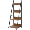 4 Tier Ladder Shelf Bookcase Display Storage Unit Free Standing Living Room