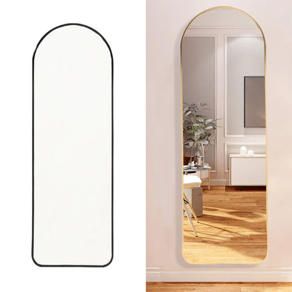 120cm Tall Full Length Arched Wall Mirror Metal Frame Cloakroom Dressing Mirrors