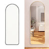 120cm Tall Full Length Arched Wall Mirror Metal Frame Cloakroom Dressing Mirrors