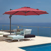 3M Garden Roma Umbrella Cantilever Wine Hanging Parasol Outdoor Patio Sun Shade
