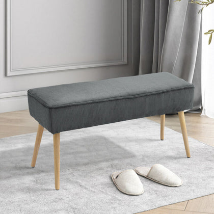 Stylish Upholstered Dining Bench Window Seat Bedroom Living Room Bed End Stool