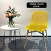 Dining Chairs Set of 4 Retro Eiffel Kitchen Chairs Wooden Legs Plastic Chair