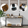 2-Tier Console Table X-Design Hallway Storage Cabinet Sofa Side Table W/ Shelf