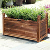 Rectangular Wooden Planter Garden Outdoor Flower DeepTrough Plant Box 30/60/90cm