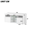 LED TV Stand High Gloss 120CM TV Stands Cabinet Units TV Entertainment Storage