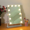 Tabletop Hollywood Vanity Makeup Mirror with 12 Illuminated LED Bulbs Lights