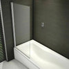800x1400mm 180 Pivot Shower Bath Screen Frameless Over 6mm Glass Door Panel