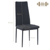 4x Velvet Dining Chairs Tempered Glass Rectangular Dining Table Diningroom Black