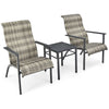 3PCS Outdoor Rattan Bistro Furniture Garden Patio Wicker Table and Chair Set