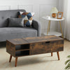 Lift Top Wooden Coffee Table With Storage Shelf Lift up Brown Desk Living Room