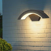 Curve Halo Modern IP54 LED Outdoor Security Wall Mounted Light White /Warm white