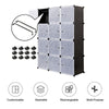Plastic 12 Cube Wardrobe Cupboard Closet Cabinet Organizer Storage Furniture