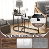 Nesting Coffee Tables Set of 2 Modern Snack End Table Faux Marble Top Side Table