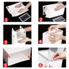 12x White Plastic Shoe Storage Boxes Drawer Stackable Foldable Durable Organiser