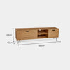 TV Unit Cabinet Stand Wood Effect Large w/ Storage Cupboards & Shelves | VonHaus