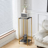 90cm Plant Stand 2/3-Tier Flower Holder Tall Side End Table with Golden Frame