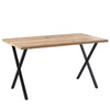 Modern Wood Dining Table Kitchen Dining RoomTable with X/U Shaped Metal Legs