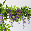 2x 7FT Artificial Wisteria Vine Garland Plant Foliage Trailing Flower Home Decor